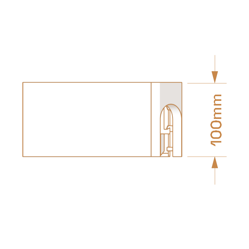 Maatvoering vooraanzicht