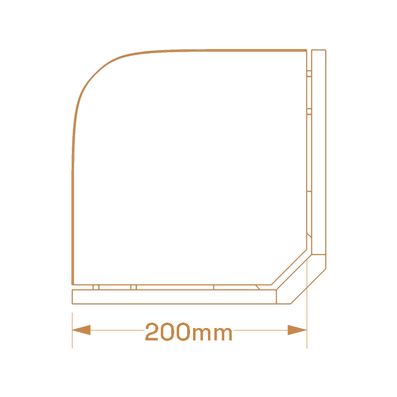 Maatvoering zijaanzicht